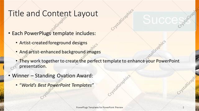 Title and Content presentation slide layout