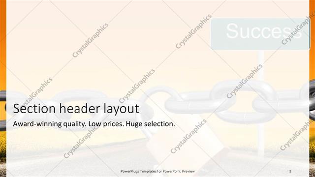 Section Header presentation slide layout