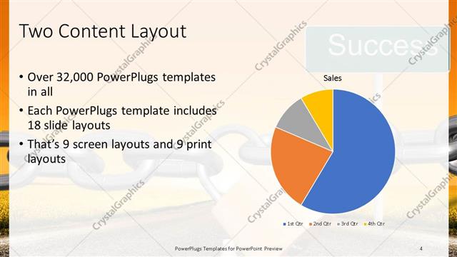 Two Content presentation slide layout