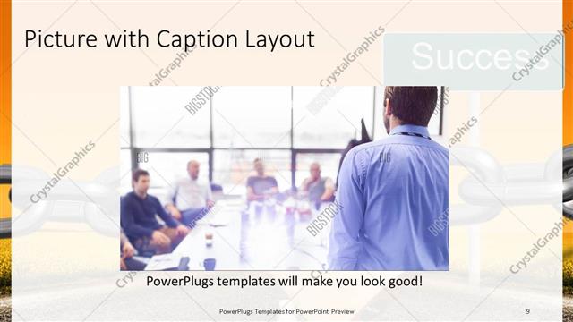 Picture with Caption presentation slide layout