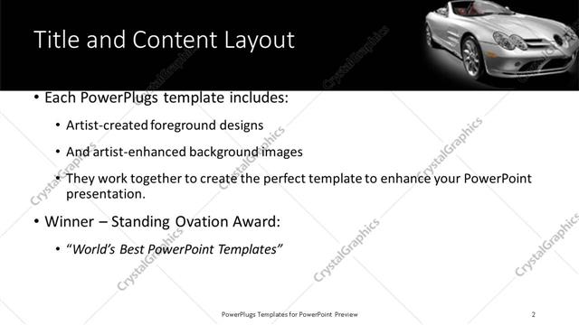 Title and Content presentation slide layout
