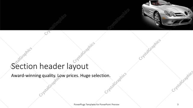 Section Header presentation slide layout