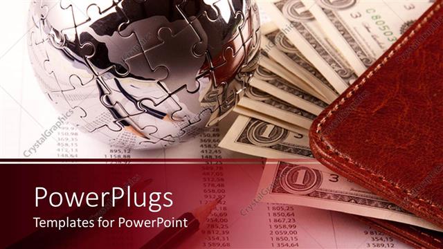 Preview This Beautiful Template for PowerPoint & Google Slides a silver colored puzzle ball with a wallet and dollar bills