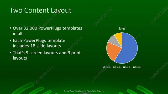 Two Content presentation slide layout