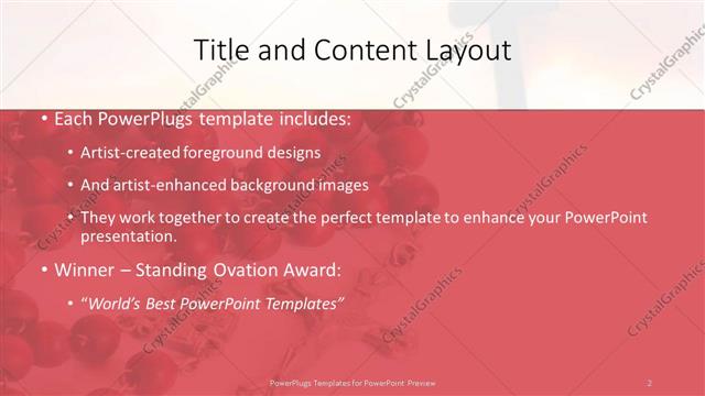 Title and Content presentation slide layout