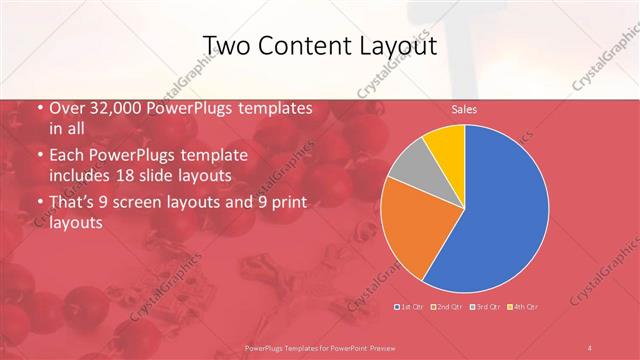 Two Content presentation slide layout