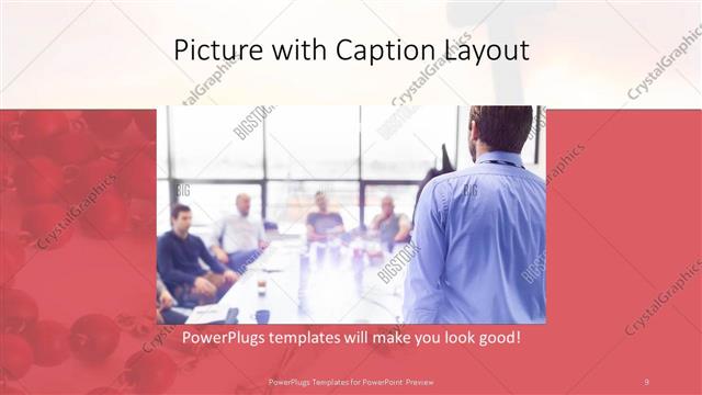 Picture with Caption presentation slide layout