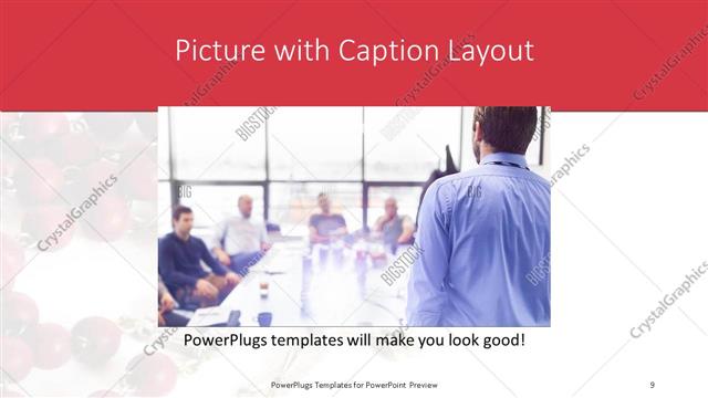Picture with Caption presentation slide layout