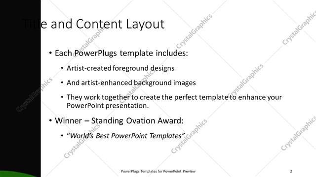 Title and Content presentation slide layout