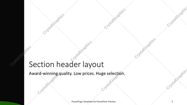 Section Header presentation slide layout