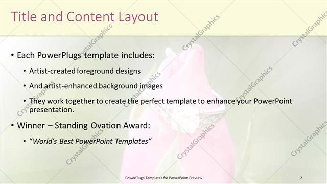 Title and Content presentation slide layout