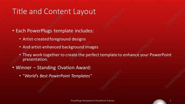 Title and Content presentation slide layout