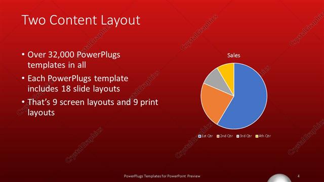Two Content presentation slide layout