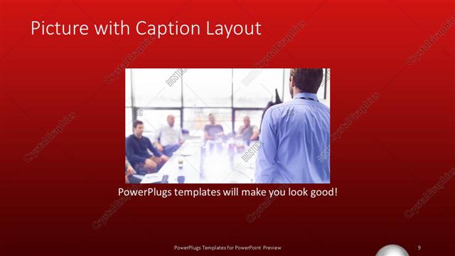Picture with Caption presentation slide layout