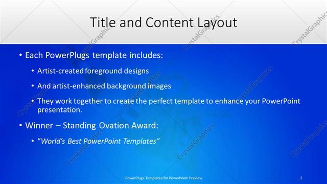 Title and Content presentation slide layout