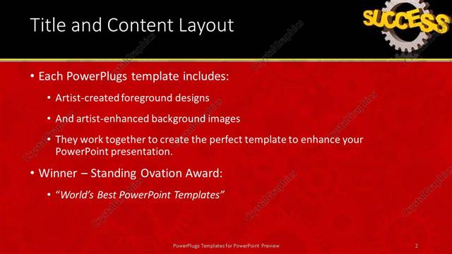 Title and Content presentation slide layout