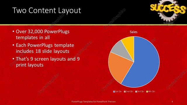 Two Content presentation slide layout
