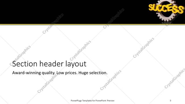 Section Header presentation slide layout
