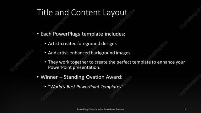 Title and Content presentation slide layout