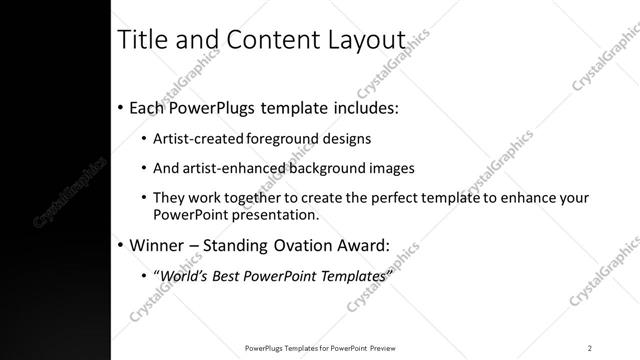 Title and Content presentation slide layout