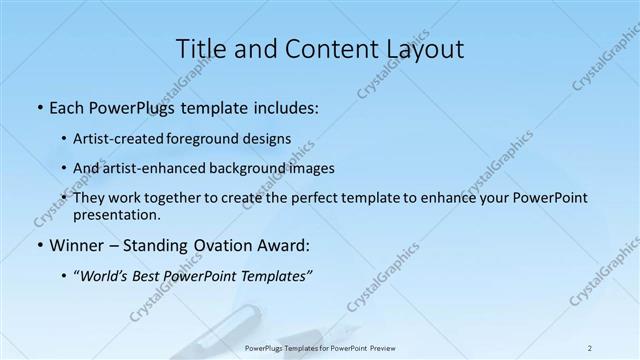 Title and Content presentation slide layout