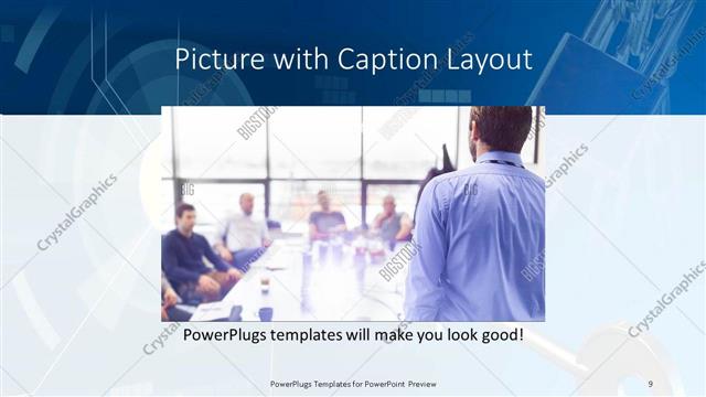Picture with Caption presentation slide layout