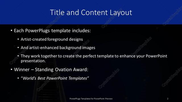 Title and Content presentation slide layout