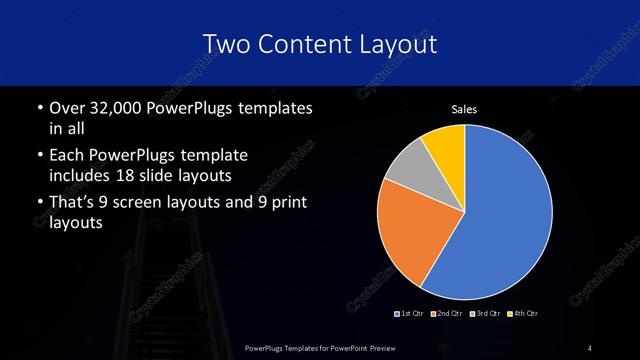 Two Content presentation slide layout