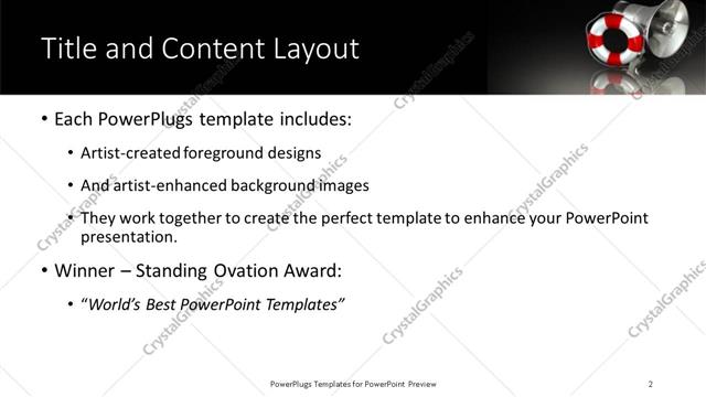 Title and Content presentation slide layout