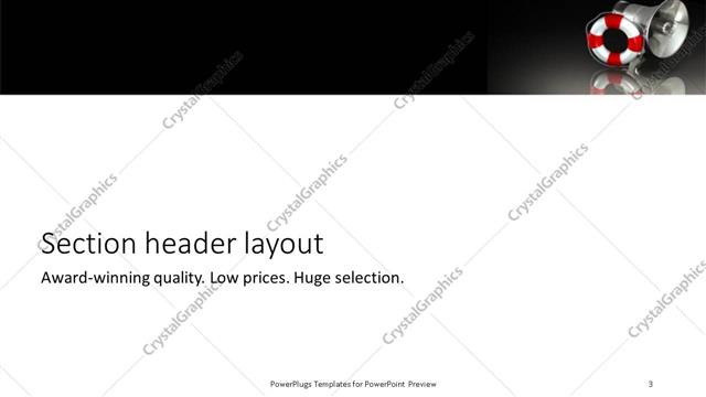 Section Header presentation slide layout