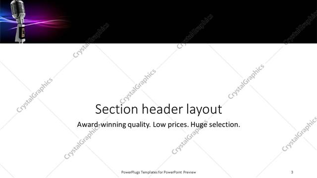 Section Header presentation slide layout