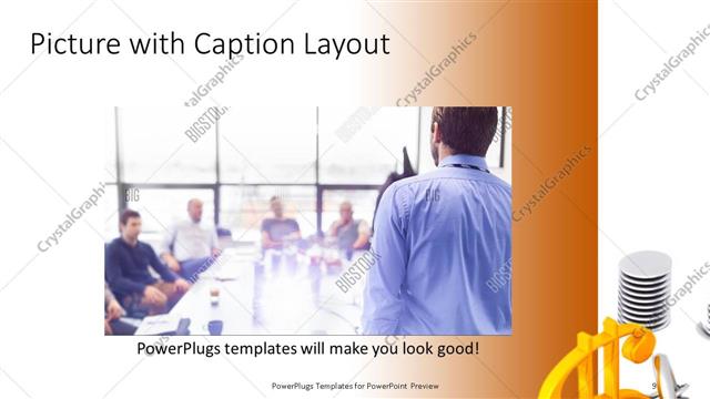 Picture with Caption presentation slide layout