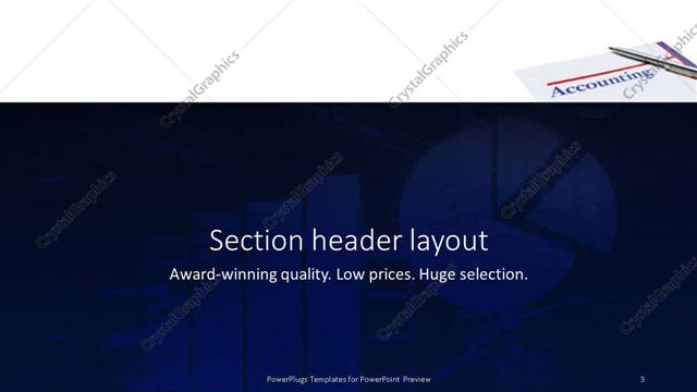 Section Header presentation slide layout