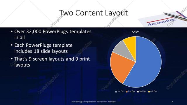 Two Content presentation slide layout