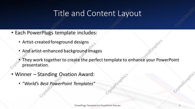 Title and Content presentation slide layout