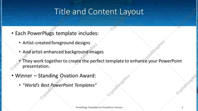 Title and Content presentation slide layout