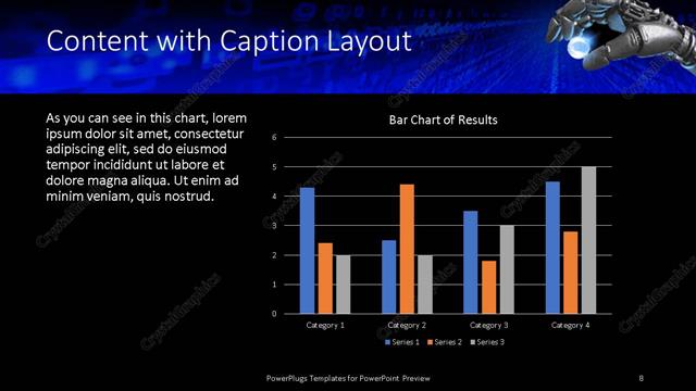 Content with Caption presentation slide layout