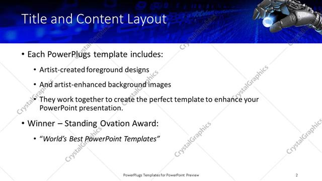 Title and Content presentation slide layout
