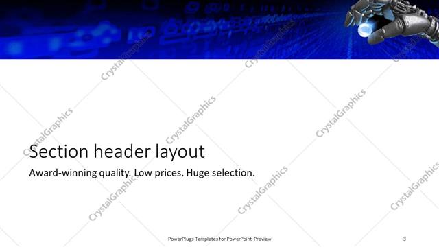 Section Header presentation slide layout