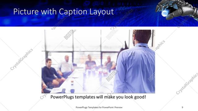 Picture with Caption presentation slide layout