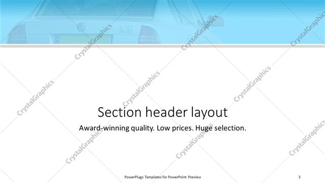 Section Header presentation slide layout