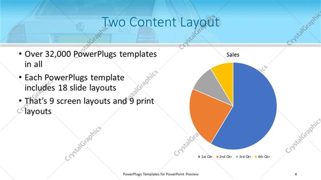 Two Content presentation slide layout