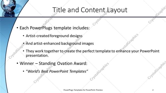 Title and Content presentation slide layout