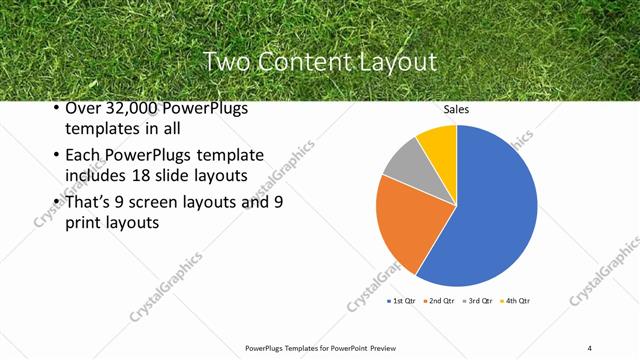 Two Content presentation slide layout