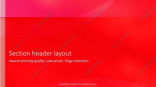 Section Header presentation slide layout