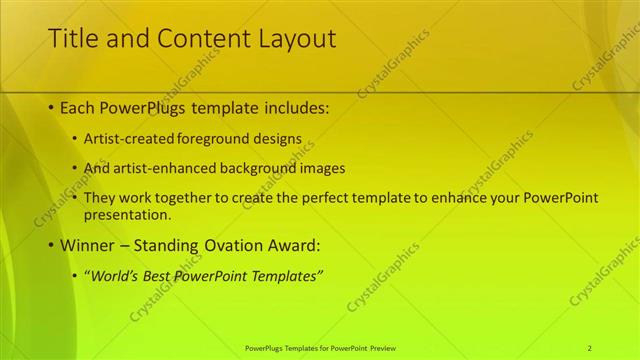 Title and Content presentation slide layout