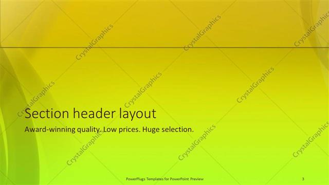 Section Header presentation slide layout