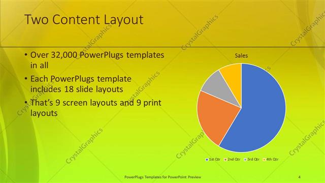 Two Content presentation slide layout