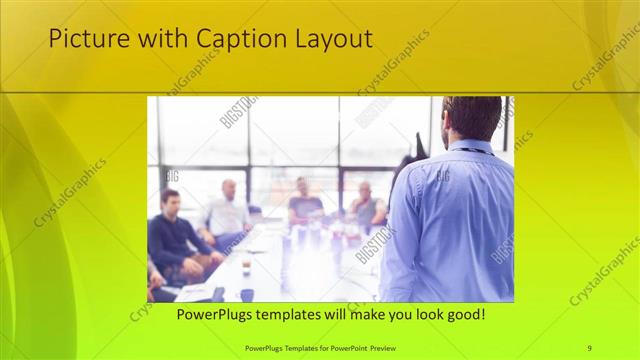 Picture with Caption presentation slide layout
