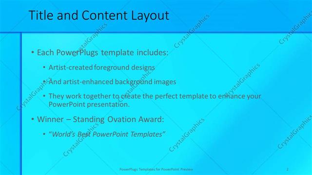 Title and Content presentation slide layout